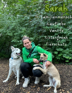 Hundetrainerin Sarah Franz mit ihren Hunden HUni Muenchen