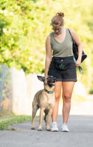 Hundetrainerin Vanessa Miehling beim Hundetraining HUni München