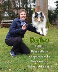 Hundetrainerin Regine Riedl mit Hündin Shiva HUni München