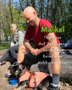 Hundetrainer Maikel van der Heijden mit Hund Eddy HUni München