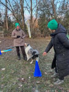 Hundetrainerin Regine Riedl beim Hundefitness Training HUni München